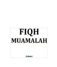 FIQH MUAMALAH