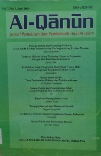 JURNAL AL-QANUN : (Jurnal Pemikiran dan Pembaruan Hukum Islam)