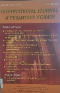 INTERNATIONAL JOURNAL of PESANTREN STUDIES