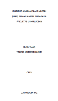 (Buku Ajar) TADRIB KUTUBU HADITS